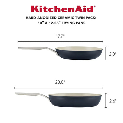 KitchenAid Hard Anodized Ceramic Nonstick 2-Piece Fry Pan Set
