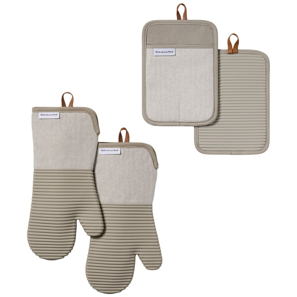 KitchenAid Herringbone 4-piece Mitt Set