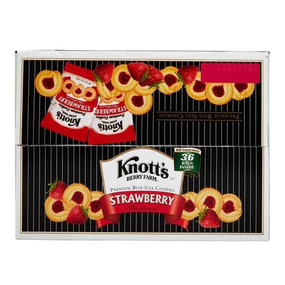 Knott's Bite Size Cookies, Strawberry Shortbread, 2 oz, 36-count