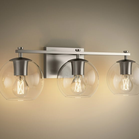 Kohler Orime Three-light Globe Glass Shade Wall Sconce
