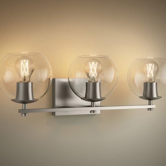 Kohler Orime Three-light Globe Glass Shade Wall Sconce