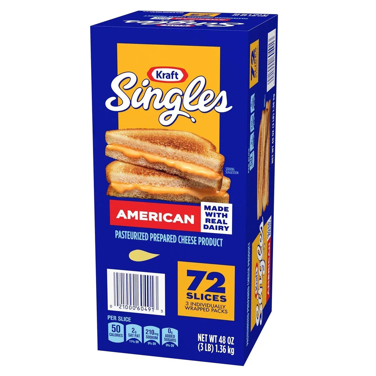 Kraft Singles American Cheese Slices 3 lbs., 72 ct.