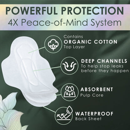 L. Ultra Thin Pads, Organic Cotton Top Layer, Regular, 112 count