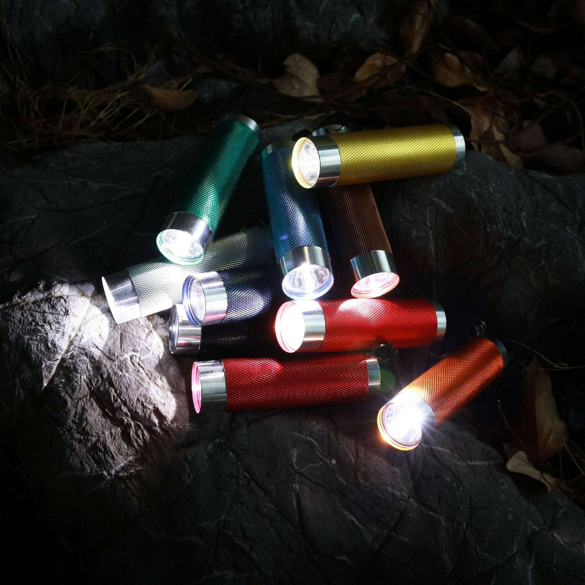 Ozark Trail LED Flashlights 10-Pack 50 Lumens Multicolor Compact Set for Camping