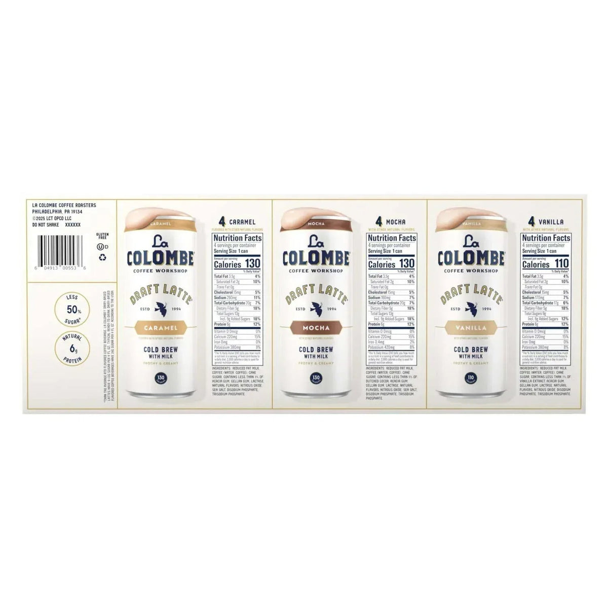 La Colombe Coffee Draft Latte Variety Pack, 9 fl. oz., 12 pk.