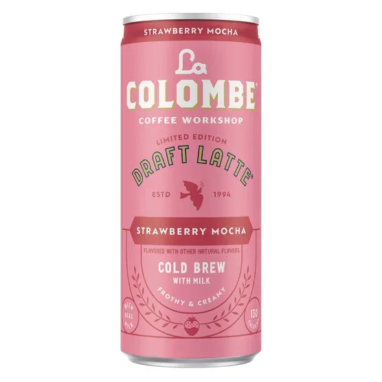 La Colombe Draft Latte Cold Brew Coffee, Strawberry Mocha, 9 fl oz, 12-count
