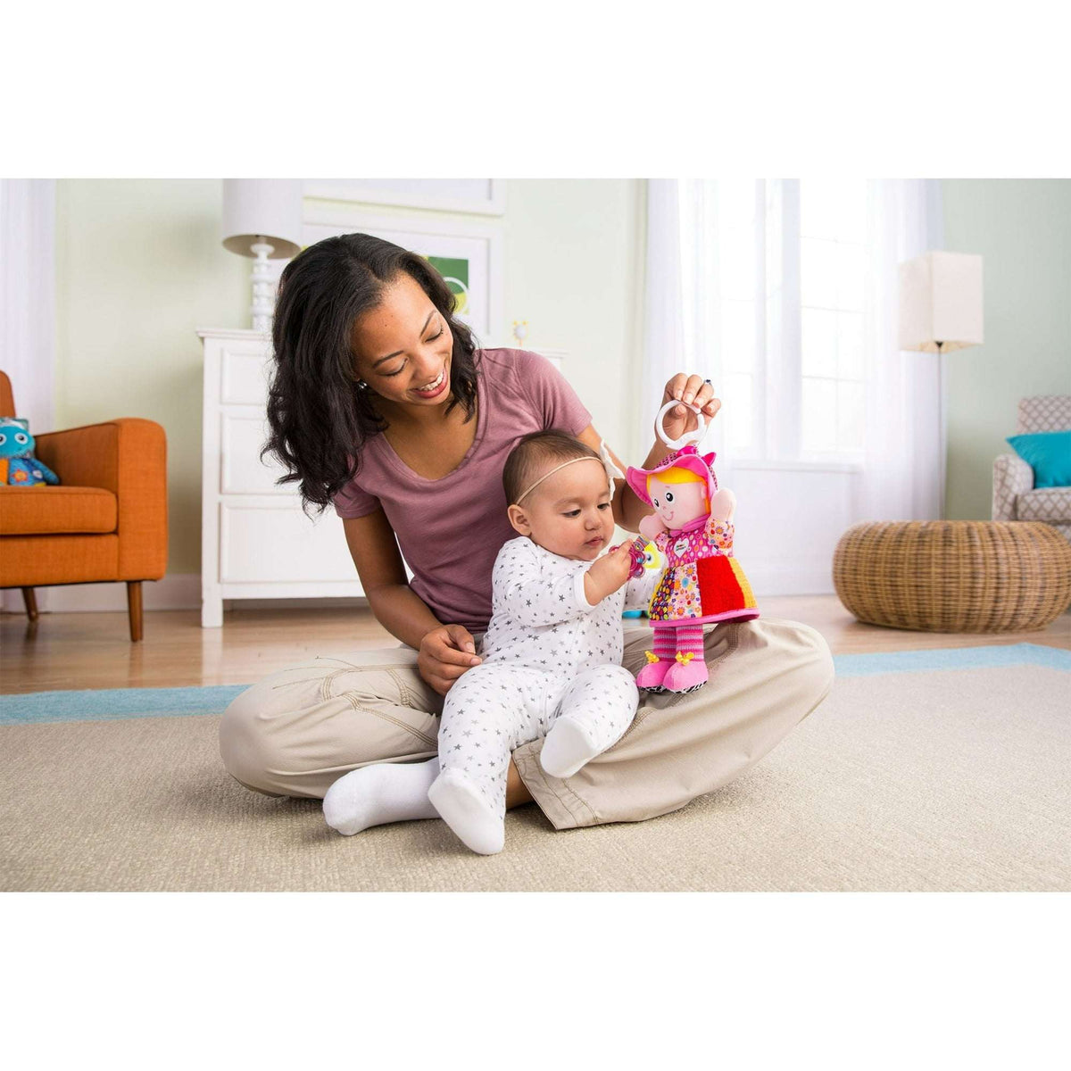 Lamaze Clip & Go My Friend Emily Infant Toy, Baby Car Seat Toy