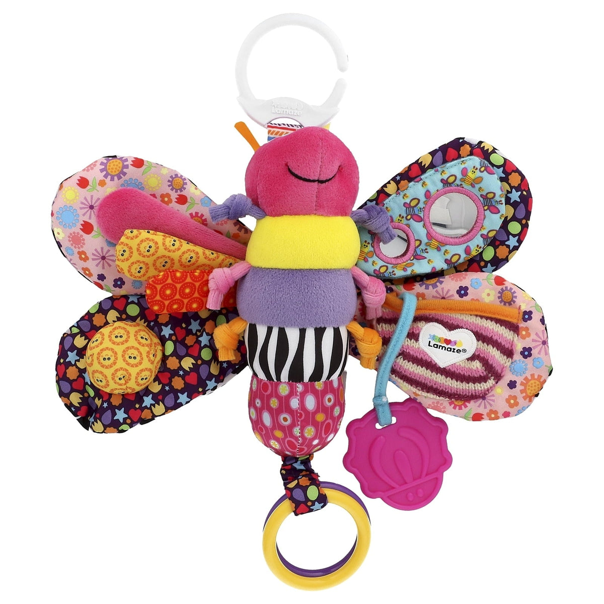 Lamaze Clip & Go Fifi the Firefly Infant Toy, Baby Car Seat Toy, Plush Stroller Toy