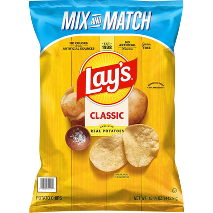Lay's Classic Potato Chips, 15.625 oz. (PACK OF 3 )
