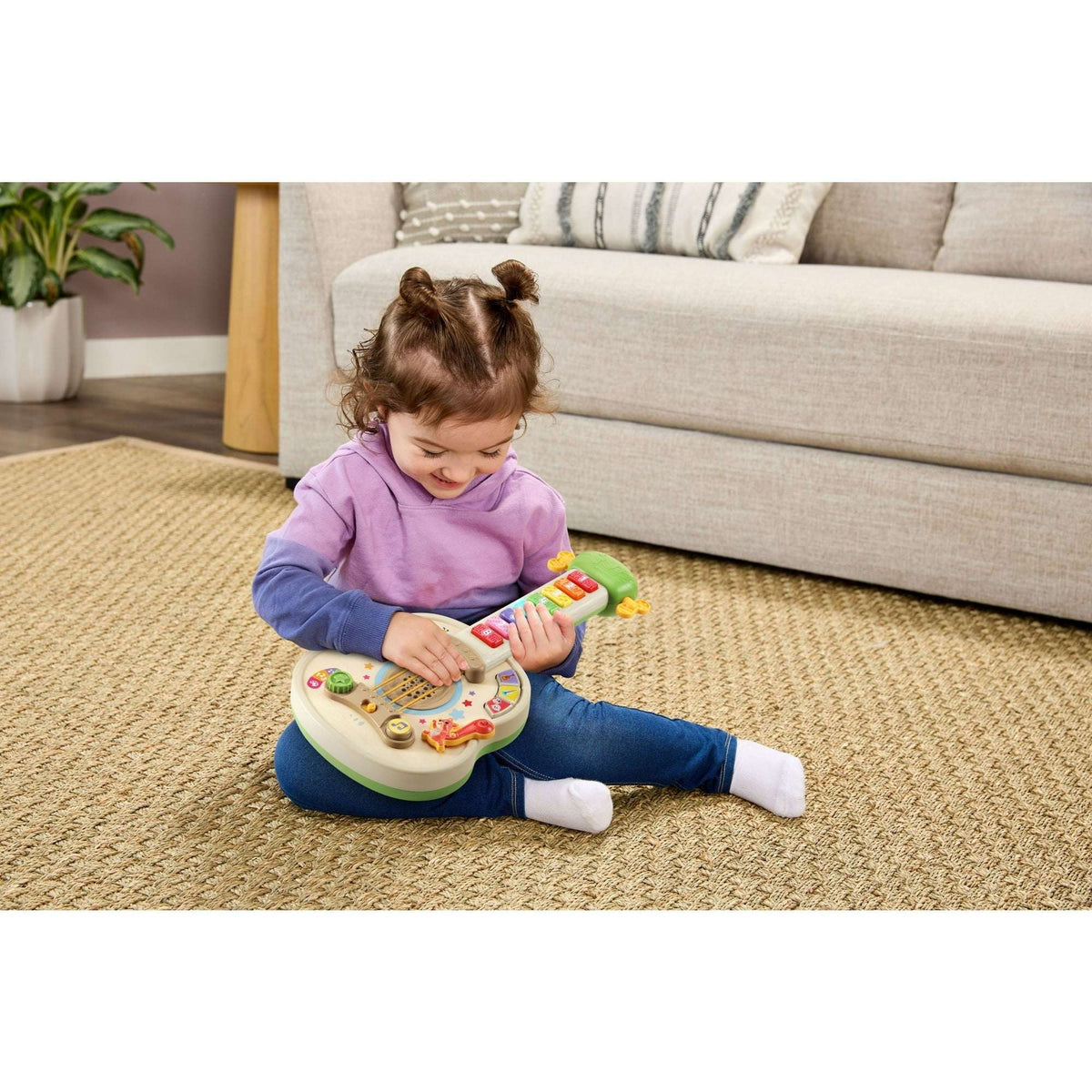 LeapFrog Strum & Count Wooden Guitar Plastic, FSC-Certified Wood Baby and Toddler Toys