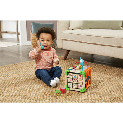 LeapFrog Touch & Learn Wooden Activity Cube - FSC 100% Plastic/Wood 100% FSC-Certified Wood Baby and Toddler Toys