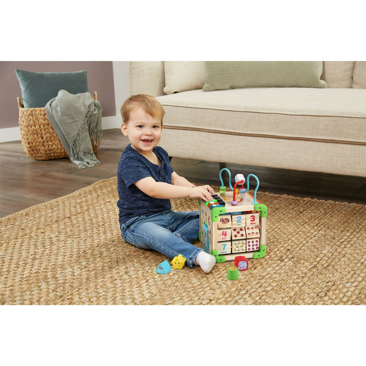 LeapFrog Touch & Learn Wooden Activity Cube - FSC 100% Plastic/Wood 100% FSC-Certified Wood Baby and Toddler Toys