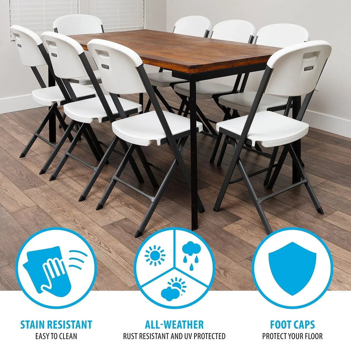 Lifetime 2nd Generation Commercial Folding Chair, Single and 4 Pack