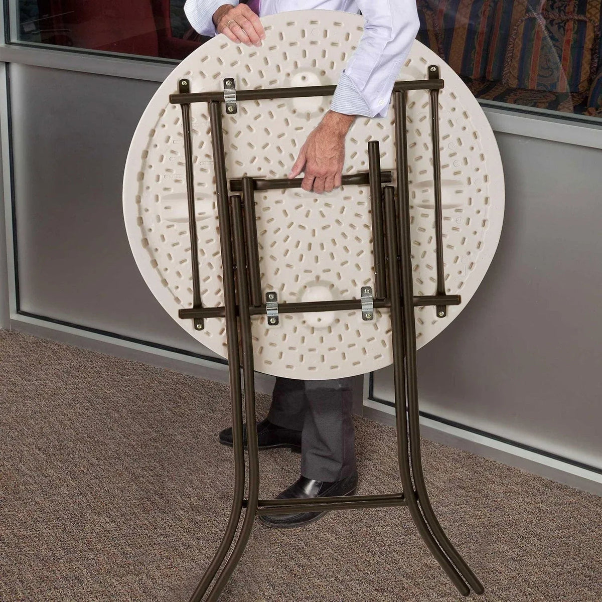 Lifetime 33-Inch Round Bistro Table Light Commercial