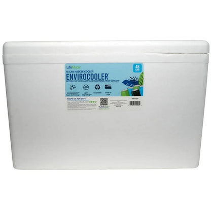 Lifoam 28Qt Envirocooler 24 Can Capacity Foam Cooler, White, 1 Count and FreezPak Small Ice Pack, 1 Count