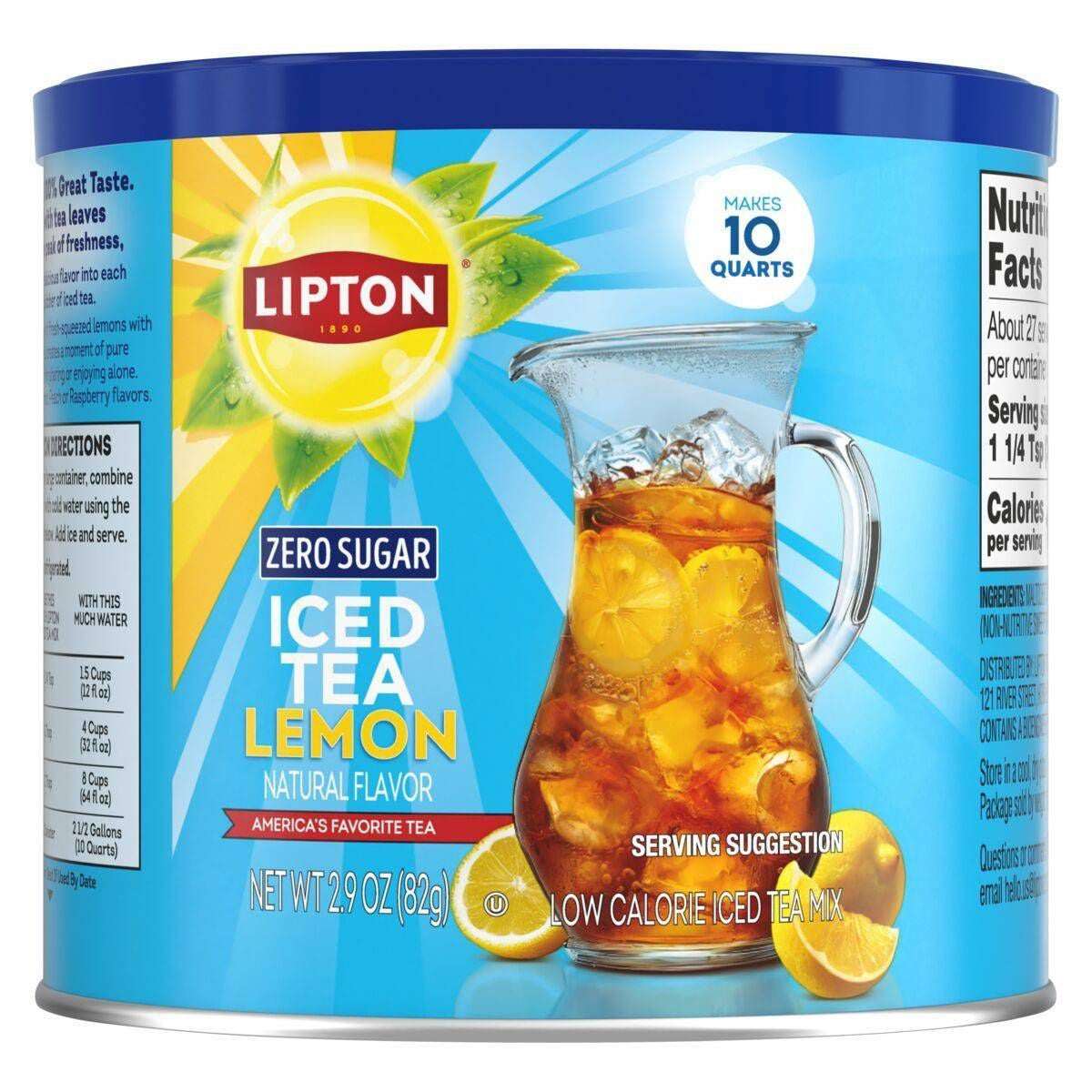 Lipton Zero Sugar Lemon Iced Tea Mix - 2.9oz
