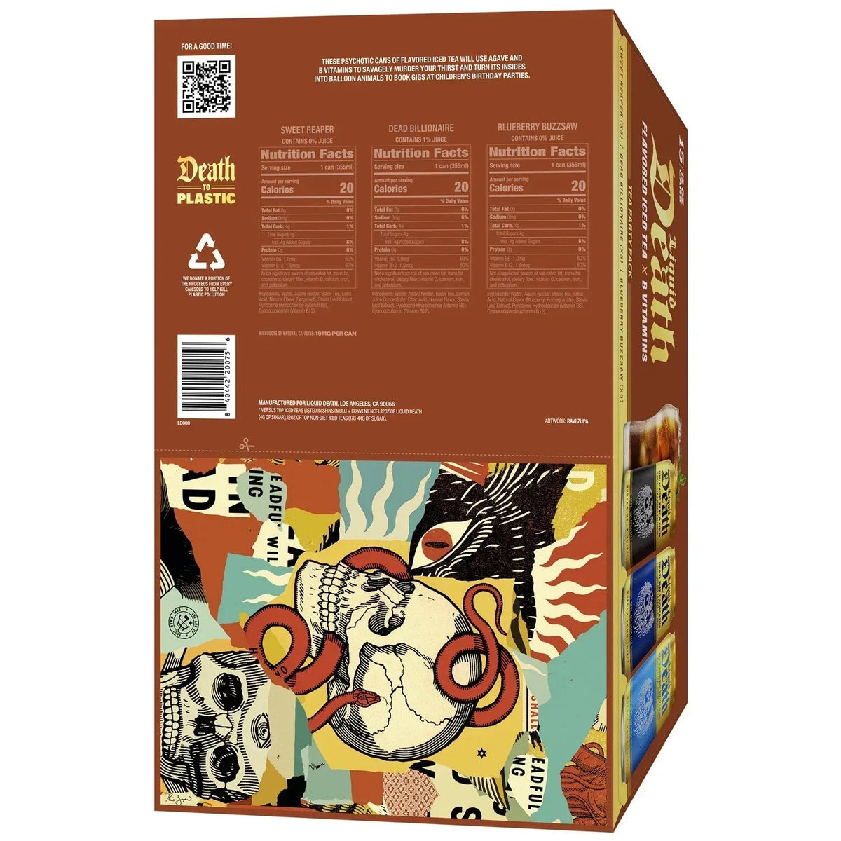 Liquid Death Flavored Iced Tea Variety Pack, 12 fl. oz., 15 pk.