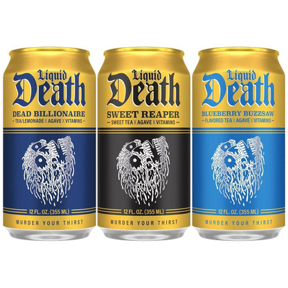 Liquid Death Flavored Iced Tea Variety Pack, 12 fl. oz., 15 pk.