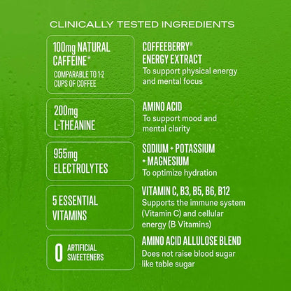 Liquid I.V. Energy Multiplier Sugar-Free Drink Mix, Strawberry Kiwi & Blackberry Lemonade, Sticks, 26 ct.