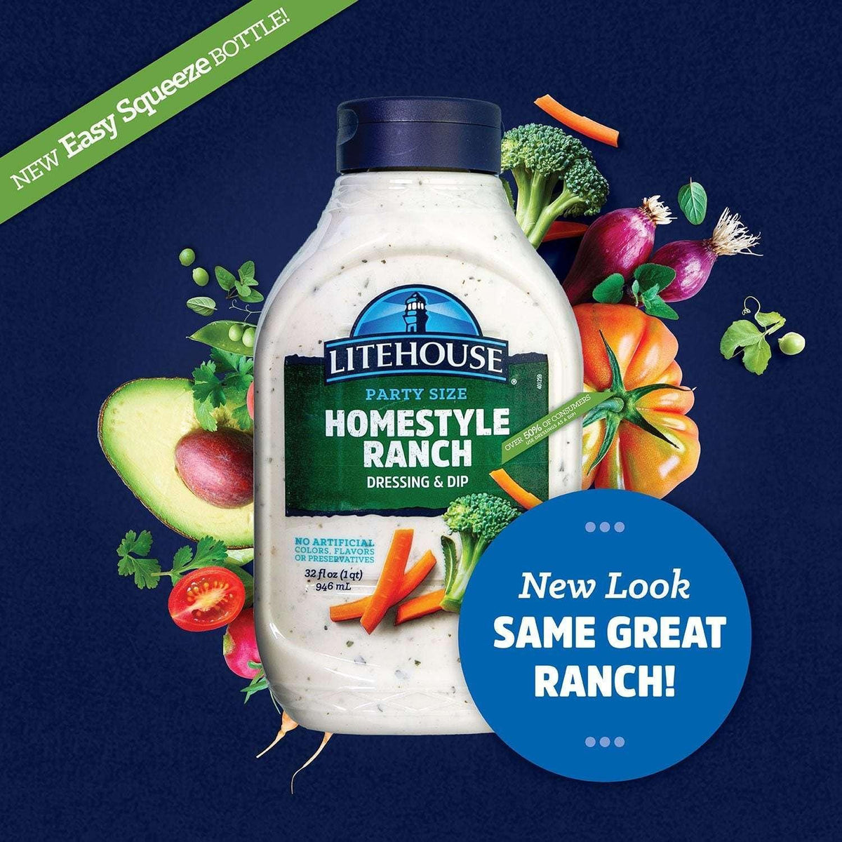 Litehouse Homestyle Ranch Dressing and Dip, 32 fl. oz.