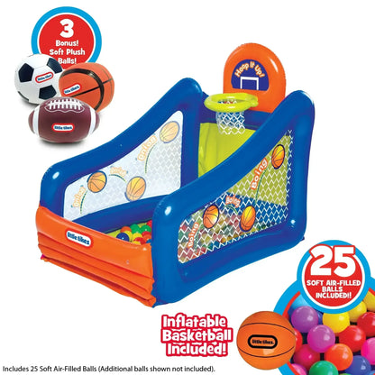 Little Tikes Hoop It Up! Play Center, 3-in-1 Sports Activity Set with 25 Balls, Indoor & Outdoor, Ages 3–6