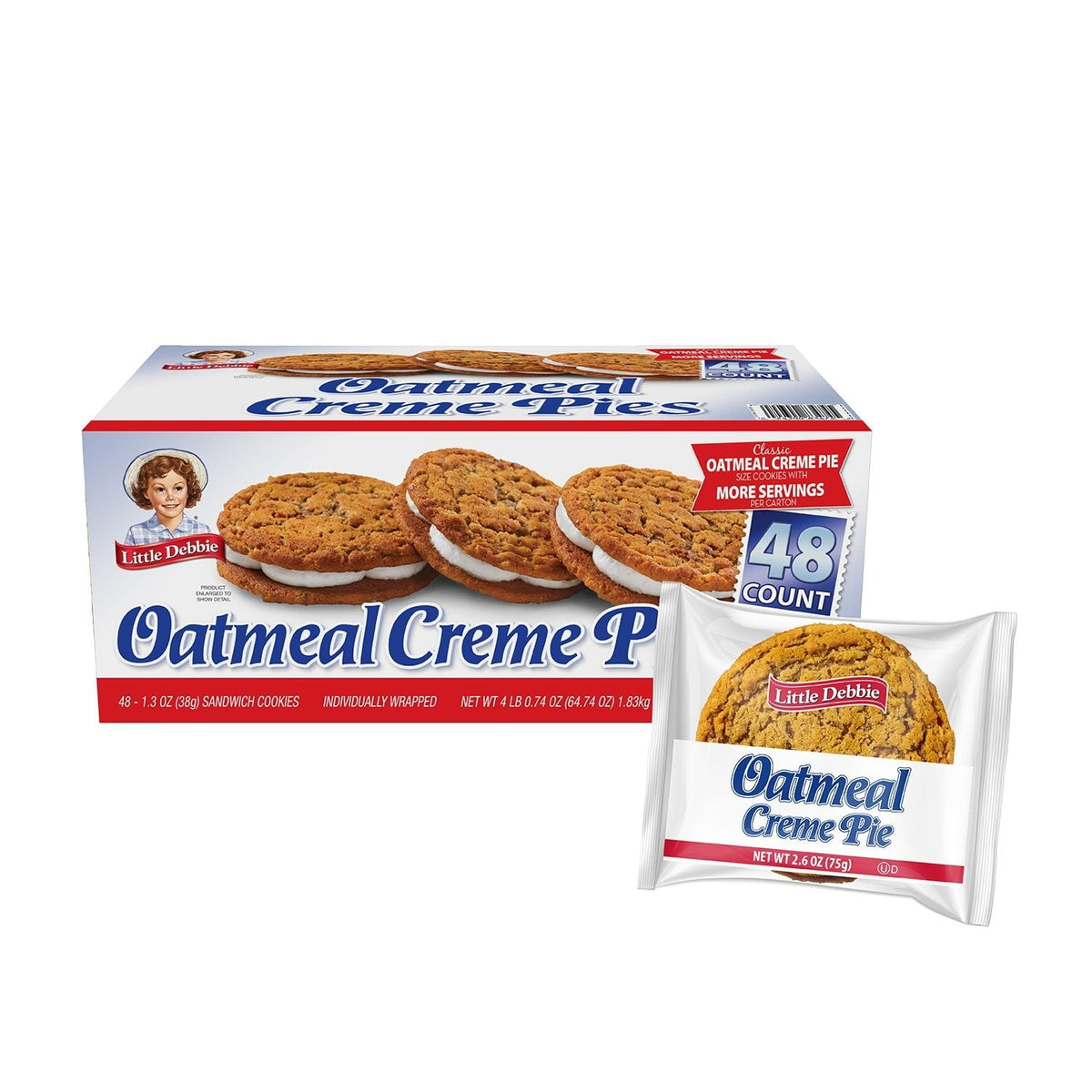 Little Debbie Oatmeal Creme Pies, 1.3 oz., 48 pk.
