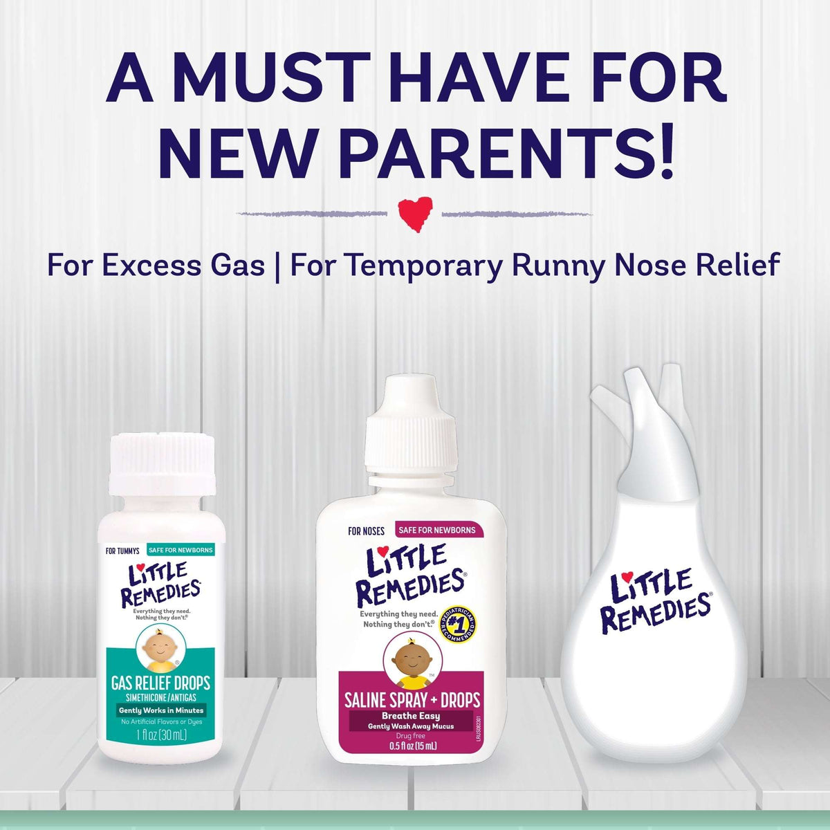 Little Remedies New Baby Essentials 6-Piece Kit for Infant's Nose and Tummy Relief