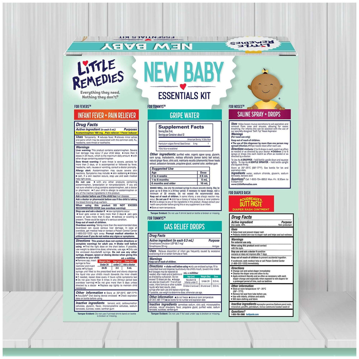 Little Remedies New Baby Essentials 6-Piece Kit for Infant's Nose and Tummy Relief