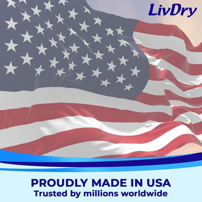 LivDry Overnight Adult Diapers for Women and Men, Max Protection Incontinence Underwear