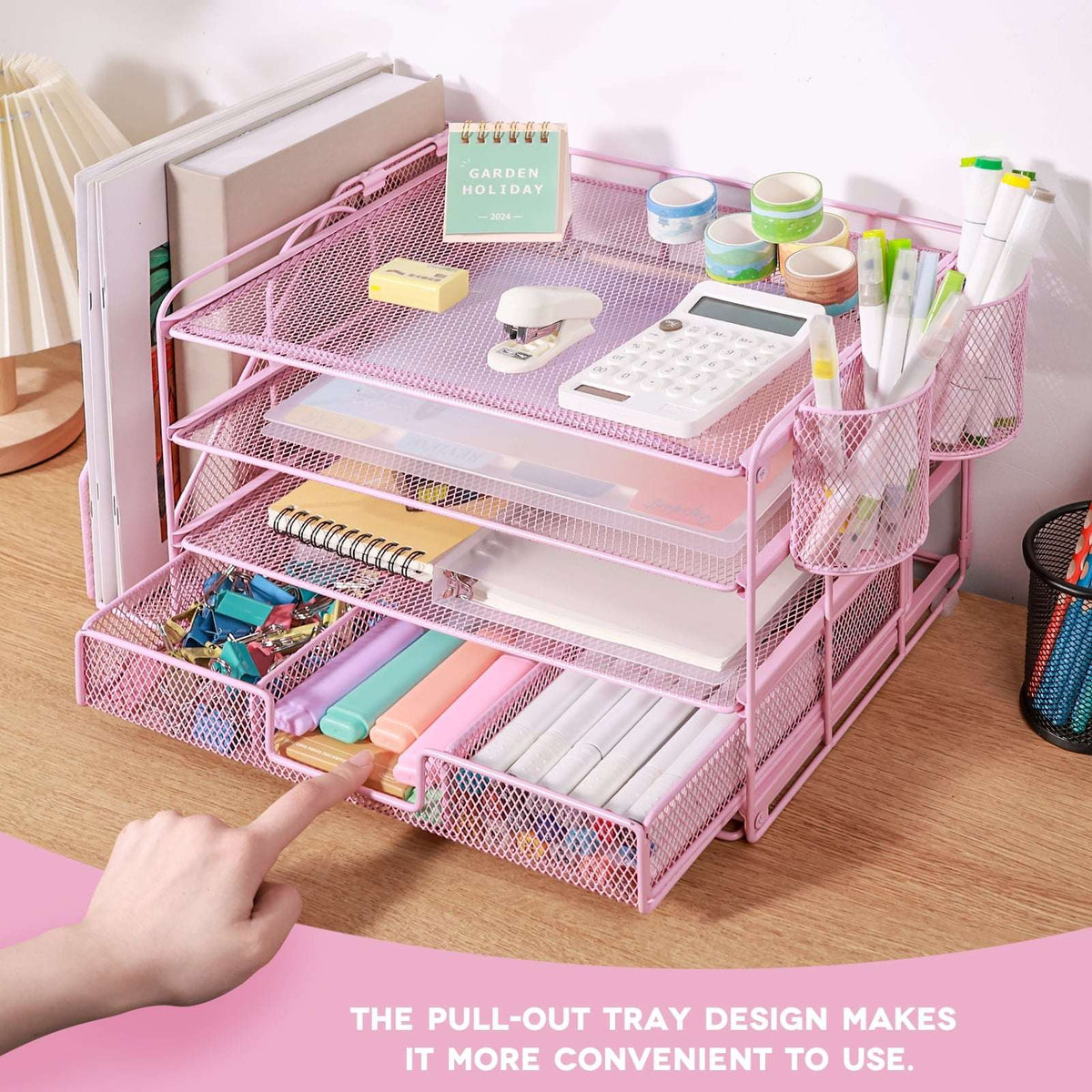 Livhil Desktop Organizer 4-Tier Desk Organizers Sets and Storage, File Organizers for Desk Drawer Organizer, Paper Organizer for Desk