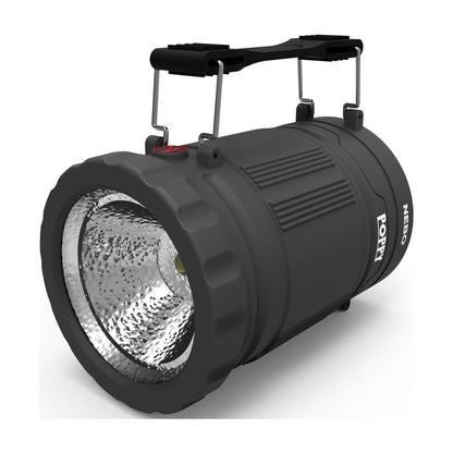 NEBO Poppy 300 Lumen Gray Lantern and 150 Lumen Spotlight, Battery Operated