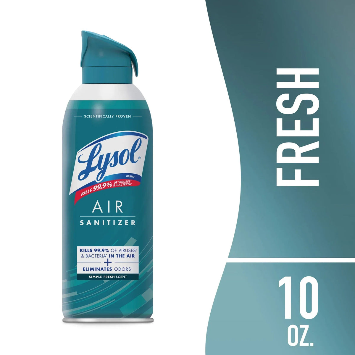 Lysol Air Sanitizer Spray, Air Sanitizer and Bacterial Odor Eliminating, Simple Fresh, 10 fl oz