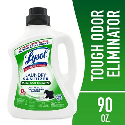 Lysol Tough Odor Eliminator Laundry Sanitizer Additive, 0% Bleach, Eliminates Odor Causing Bacteria, 41oz