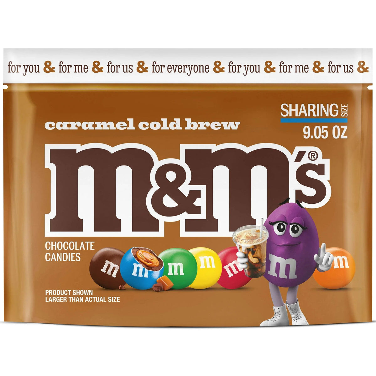 M&M's Caramel Cold Brew Milk Chocolate Candy - 1.41 oz Pack