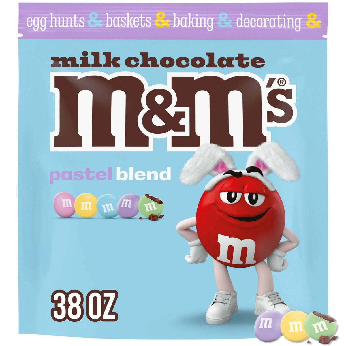 M&M's Milk Chocolate Pastel Blend Easter Candy - 10 oz Bag