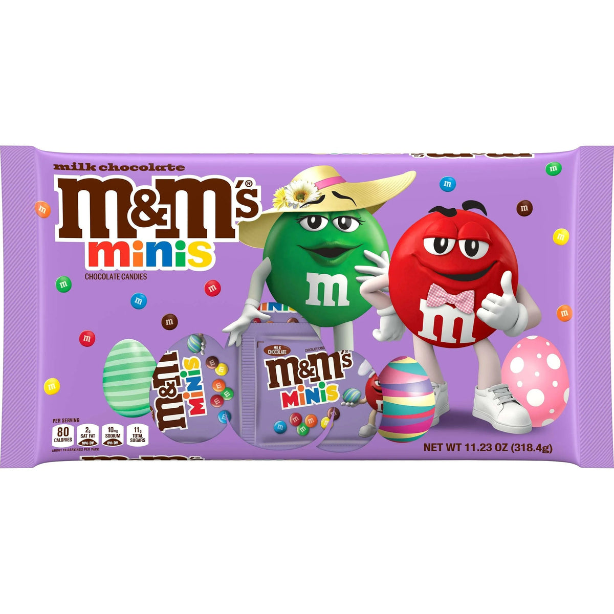 M&M'S Milk Chocolate Easter Candy, Chocolate for Easter Basket Stuffers, Eggs, 10 Ounce Bag