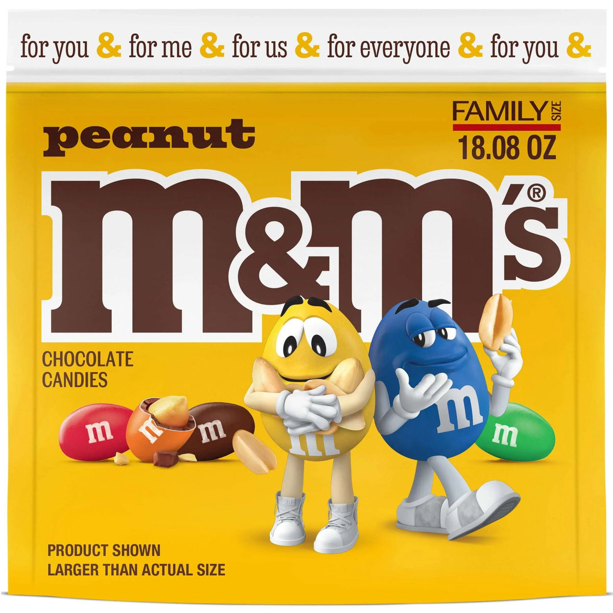 M&M's Peanut Milk Chocolate Candy Sharing Size - 10.05 oz Bag