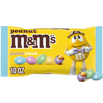 M&M's Peanut Eggs Milk Chocolate Pastel Easter Candy Assortment - 10 oz Bag