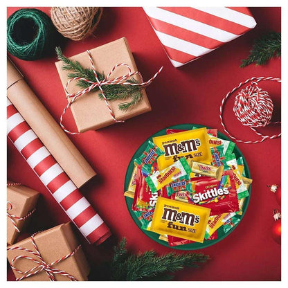 M&amp;M's, Snickers, Twix, Skittles &amp; Starburst Christmas Candy Stocking Stuffers, 185 ct.