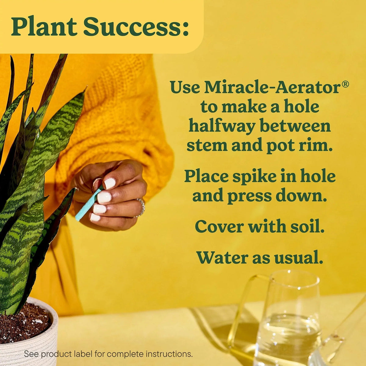 Miracle-Gro Indoor Plant Food Spikes for All Plants, For Houseplants and More, 48 spikes