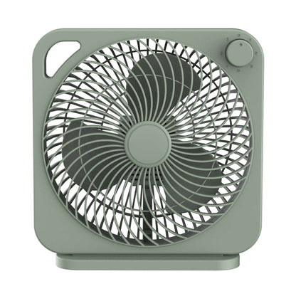 Mainstays New 9-inch Box Indoor Comfort Personal AC Electric Fan, 3 Speeds, Black