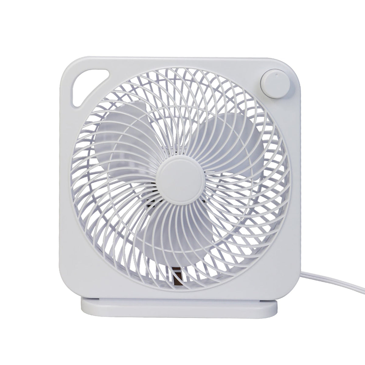 Mainstays New 9-inch Box Indoor Comfort Personal AC Electric Fan, 3 Speeds, Black