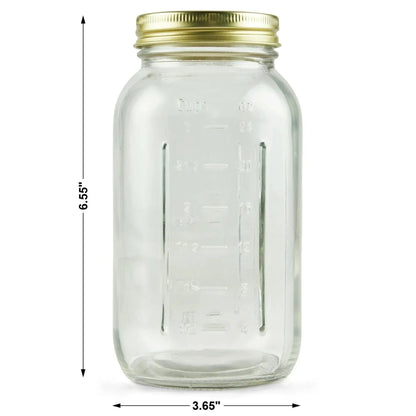Mainstays Mason Jars, Regular Mouth Half Pint Canning Jars with Lids and Rings, 12-Pack Small Glass Jars for Home Canning and Preserving