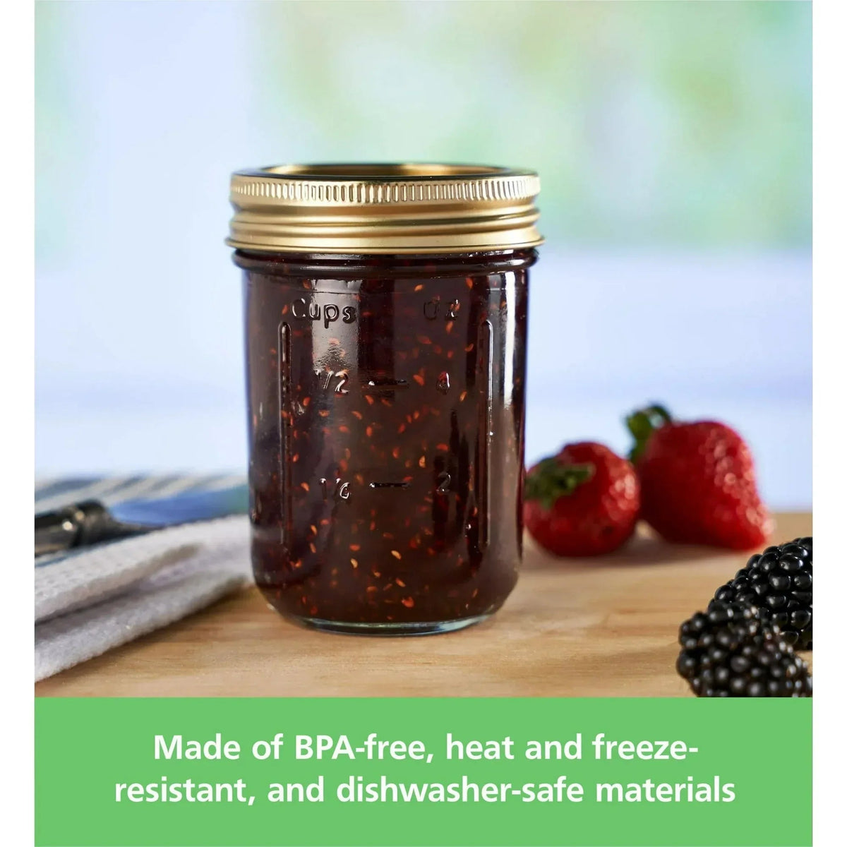 Mainstays Mason Jars, Regular Mouth Half Pint Canning Jars with Lids and Rings, 12-Pack Small Glass Jars for Home Canning and Preserving