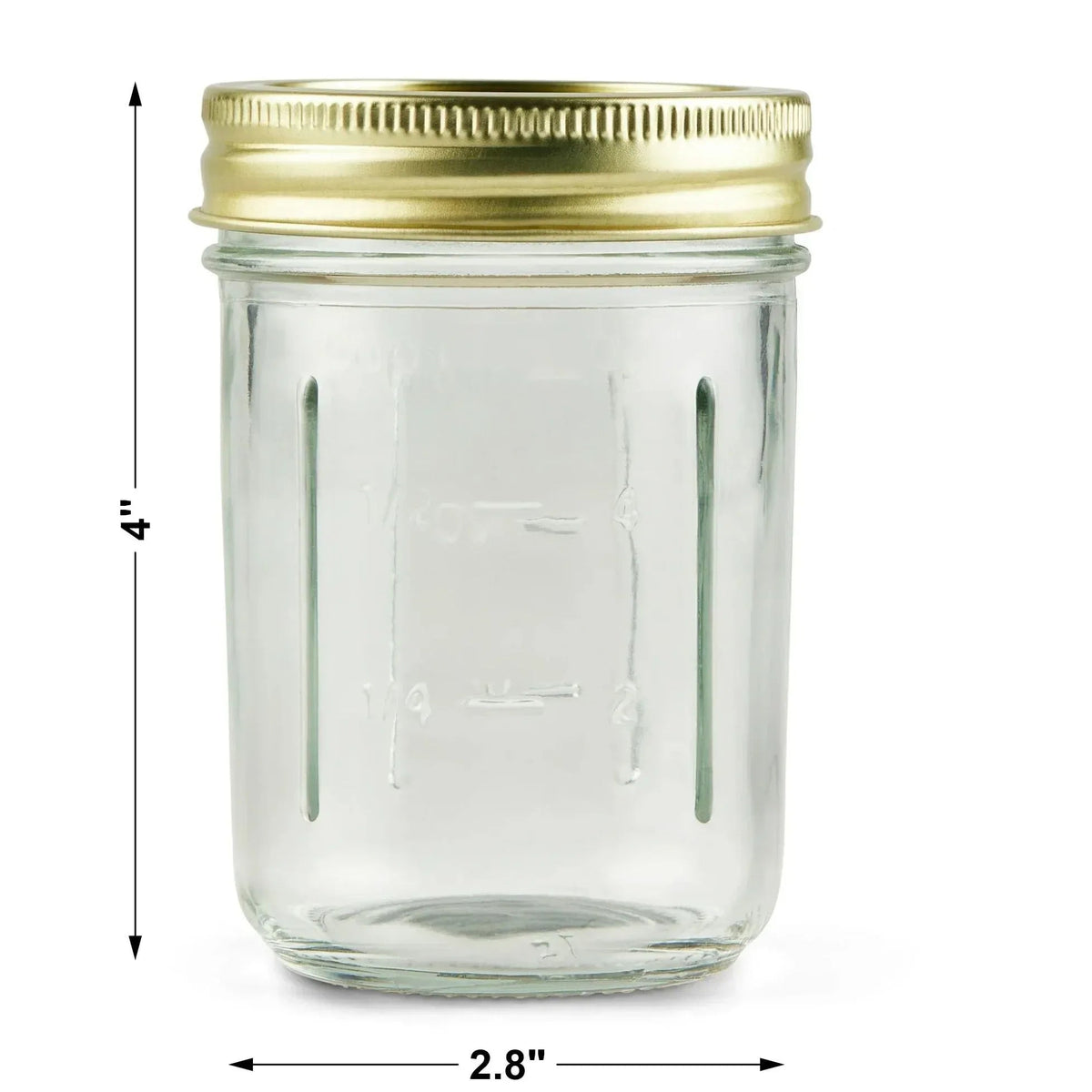 Mainstays Mason Jars, Regular Mouth Half Pint Canning Jars with Lids and Rings, 12-Pack Small Glass Jars for Home Canning and Preserving