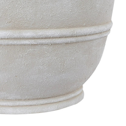 My Texas House Ceramic Retro Planter, Wave Embossed, Cream