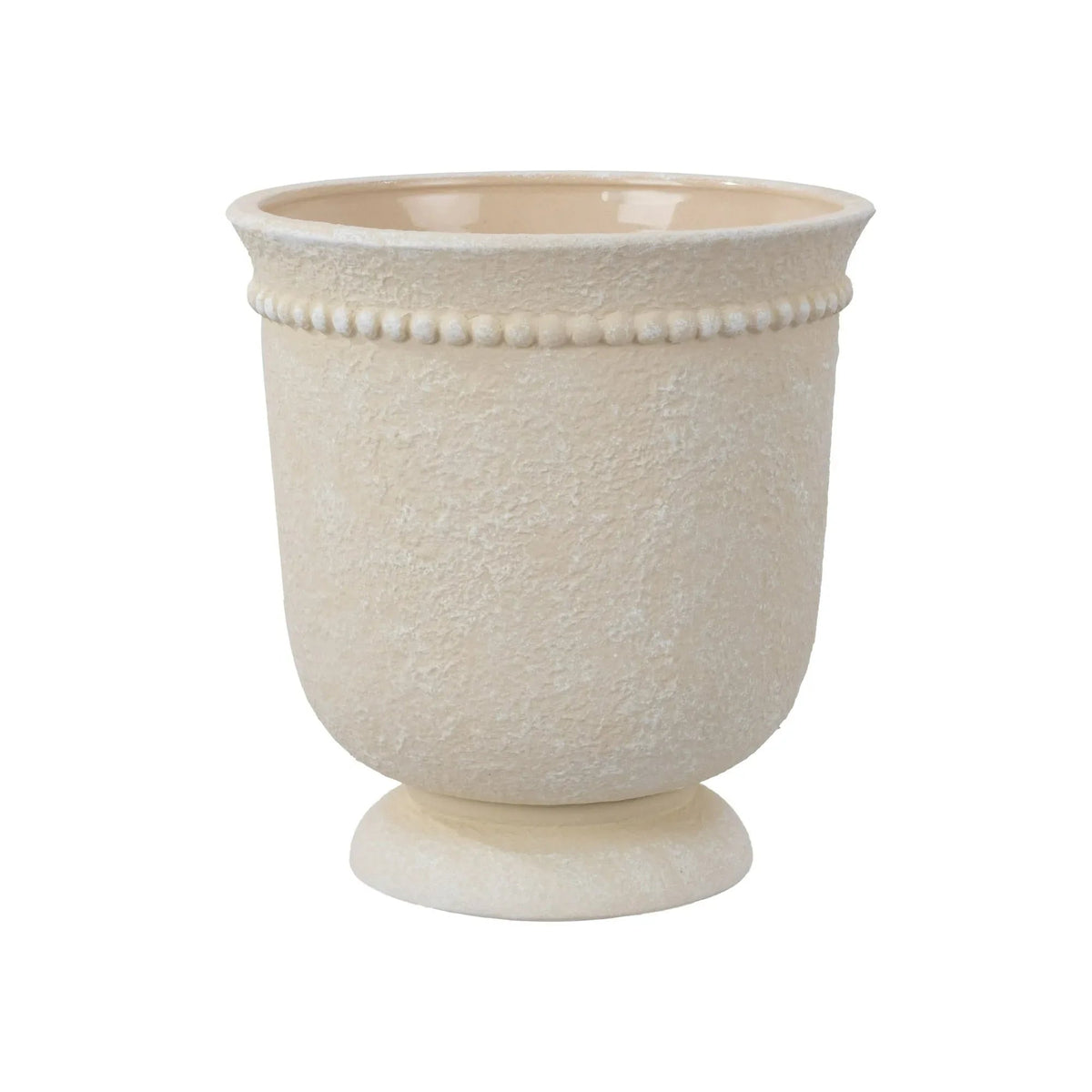 My Texas House Ceramic Urn Planter Pot with Elegant Dot Pattern, 8 inch