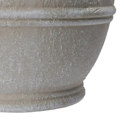 My Texas House Ceramic Retro Planter, Wave Embossed, Cream