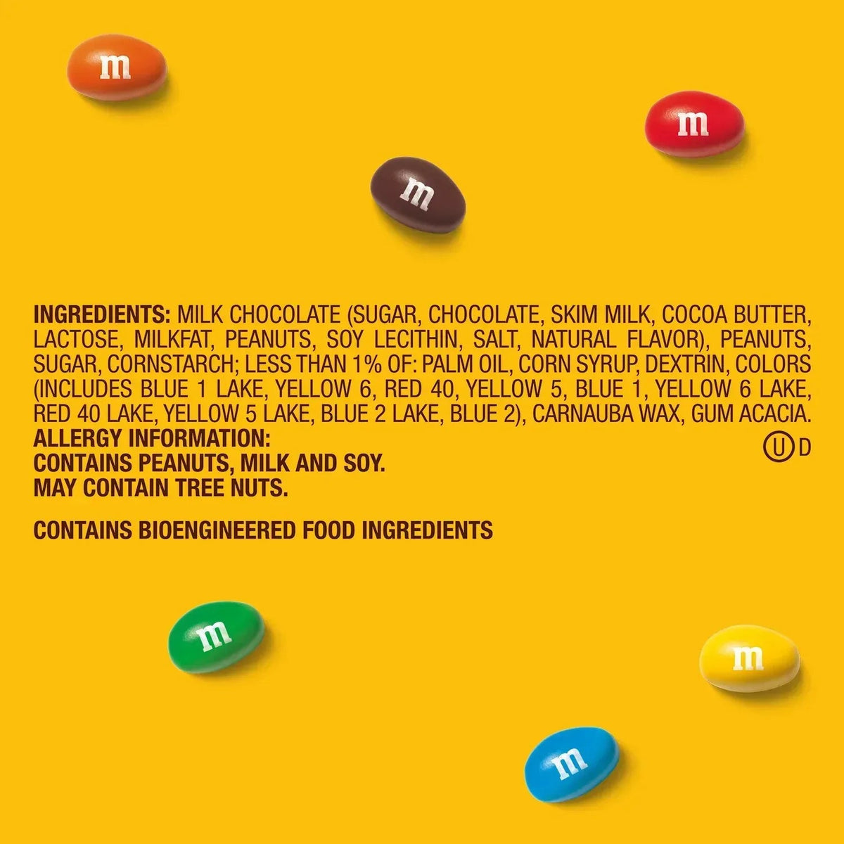 M&M'S Peanut Milk Chocolate Candy, 62 oz.