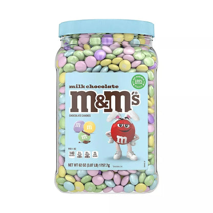 M&M's Milk Chocolate Easter Candy, Canister, 62 oz.